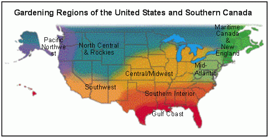 First frost dates and planting dates will vary depending on your region.